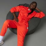 Adidas NWT  Valentine's Day Jumpsuit In Bright Red Photo 2