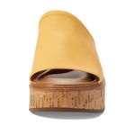 Naturalizer Cassie Platform Slides Cork Wedge Women's 12 Yellow Boho Hippie 70s Photo 1