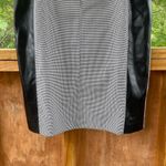 White House | Black Market  Vegan Leather Houndstooth Sheath Dress Size 10. NEW Photo 3