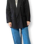 Evan Picone  Vintage Wool Blazer With Pockets Black Photo 0