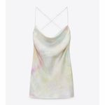 ZARA  tie dye satin Pastel Tie-Dye Spaghetti Strap Dress Photo 2