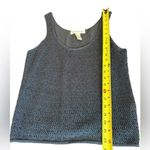 Jones New York Silk Lined Top Gray Knit Sleeveless Beaded Womens Size Medium Photo 7