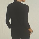 Chico's Chico’s black bamboo rayon open front cardigan with pockets, size 1 or M preppy Photo 3