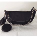 Sondra Roberts Black Faux Suede 3 Way Bag Photo 6