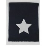 Gucci Authentic Wool L’ Aveugle Par Amour Dark Navy Reversible Star / Bee Scarf Photo 5