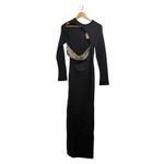 Camila Coelho Gelina Black Elegant Party Embellished Maxi Dress $338 NWT Small Photo 1