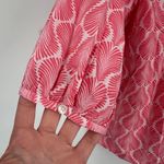 Talbots  Women's‎ Button Up Pleated Coastal Pink Blouse Top Size L Cotton Beach Photo 10