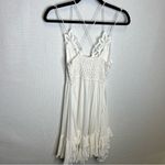 Free People  FP ONE‎ | Small White Asymmetrical Midi Sundress Lace Photo 4