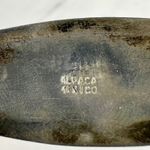 Vintage Alpaca Mexico Mother of Pearl Shell Flower Inlay Bangle Green Photo 1