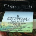 Fleurish  SIZE SMALL SURPLICE PEPLUM SHEER TOP Photo 5