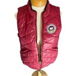Ivory Ella  maroon burgundy puffer vest size Medium Photo 0