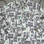 Aerie  Holiday City Boyfriend Flannel Pajama Top Button Up Sleepwear, Size Large Photo 0