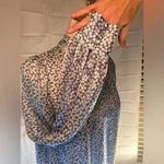 H&M Gray and White Mock Neck Puff Sleeve Blouse Photo 2