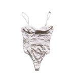 ZARA Satin Bustier Corset Cami Bodysuit Cream Ivory Size Small Photo 3