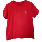 Ralph Lauren Vintage Crest Logo T-Shirt Red Short Sleeve Unisex No Tag Men M/L Photo 0