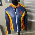MOTHER HIGH FLYER JACKET small in bold tricks RETRO 70s Blue Photo 2