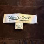 Coldwater Creek  Brown Leather Suede Jacket Large Embroidered Beaded Western Photo 9