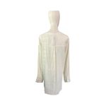 Love Riche NWT Women's White Button-Up Linen Blend Tunic Top Size Large Photo 2