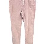 Free People Pants Lilac Corduroy High Rise Button Fly Skinny Ankle Size 29 New Photo 0