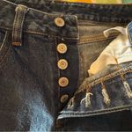 Brandy Melville J Galt Shanghai Button Fly Mom Jeans Size Small Cropped Raw Hem Cotton Denim Photo 6