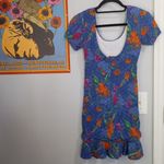 Free People Kenny Stretch Mini Dress in Majolica Blue Floral Photo 14