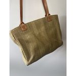 Fossil Vintage Tan Sage Woven Shoulder Bag Purse Natural Straw Leather Trim Photo 4