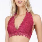 Zenana Outfitters 1X pink magenta lace halter bralette Photo 6