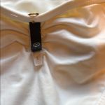 Vix Paula Hermanny Vix White string bikini bottom with Beaded Ties and ruching Photo 6