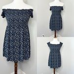 Brandy Melville Caley Dress Off The Shoulder Navy Floral Photo 6