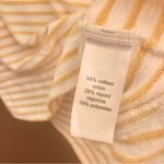 Maurice's French Terry Stripe Crew Neck Pullover Yellow White XS Photo 5