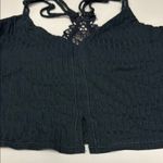Aerie Black  Lace Detail Crop Top Size Medium Photo 1