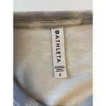 Athleta Studio To Street Small Gray White Sweatshirt Crew Neck Printed Preppy Photo 7