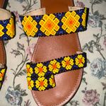 Mexican Handmade Beaded Sandals Women’s 7.5 Multiple Photo 1