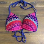 Hollister  Bikini Top Triangle Halter Tribal Colorful Western Aztec Pink Small Photo 0