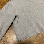 Vtg Y2K Polo Ralph Lauren Cropped Pullover Crewneck Sz Medium Grey Flag Photo 12