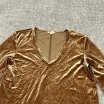 Madewell  Dress Women's Small Velvet Balloon Sleeve Shift Gold Velour Holiday Photo 1