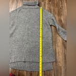 ZARA Knit Medium Gray Turtleneck Sweater Oversized Dress Winter Warm Basic Fall Photo 5