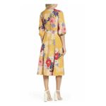 Eliza J Yellow Floral Midi Dress Sz.8 Photo 2