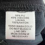 Mittoshop  faux leather M black joggers pull on casual drawstring fall winter Photo 7