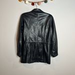 Vintage black leather zip up jacket Size M Photo 4