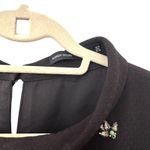 Karen Millen  Floral Embroidered Sleeveless Mini‎ Dress Black Sz6 Photo 3