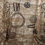 Vintage 90’s Details Sportswear Silk Bomber Jacket Roman Numerals Ancient Words Tan Photo 5