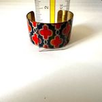 Mud Pie geometric orange and blue cuff bracelet Photo 4