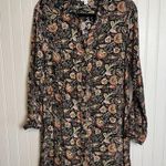 J. Jill Brown Paisley Button Down Lightweight Tunic/Short Dress Long Sleeve K38 Photo 0