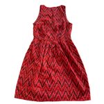 Jack by BB Dakota Jack BB Dakota‎ Dress Women's Small Pink Red Chevron Keyhole Mini Photo 3