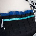 Vintage floral print black white, square neck, bubble short sleeve sheath dress Size XXS Photo 4