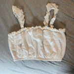 Revolve White Lace Eyelet Crop Tank Photo 0