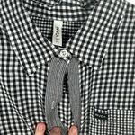 RVCA Black Plaid Long Sleeve Button Up Shirt Lightweight 100% Cotton Womens XL Photo 7