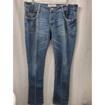 Liuces Jeans Womens Size 18 Slim Fit Rhinestones Embellish Rise Western Cowgirl Blue Photo 7
