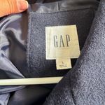 Gap  Wool Blend Pea Coat Jacket Womens Large Double Breasted Navy Blue Photo 1